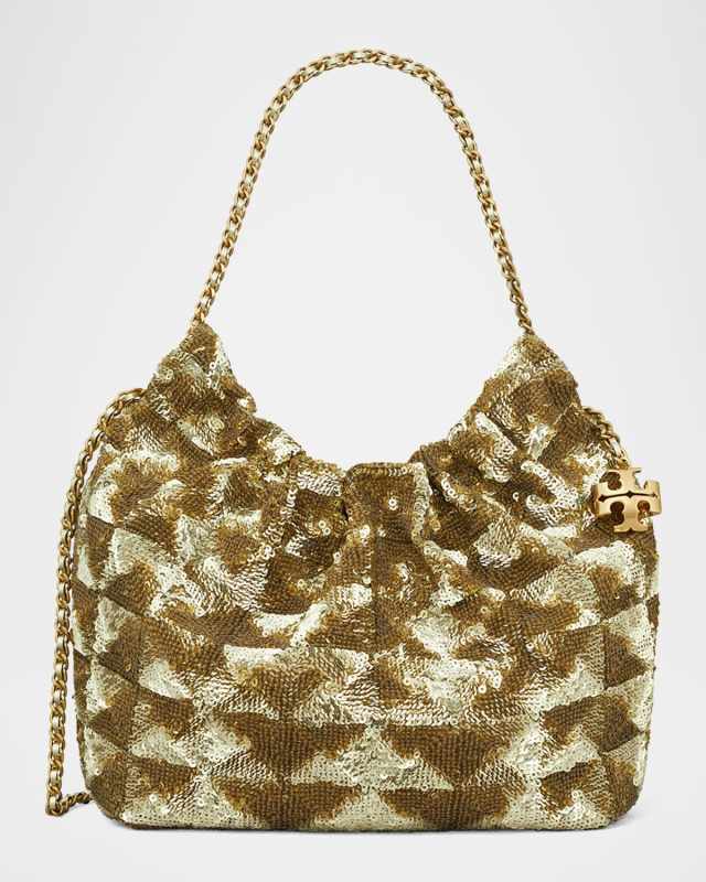 Fleming Mini Sequined Hobo Bag